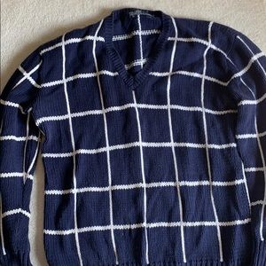 Polo navy blue and white sweater
